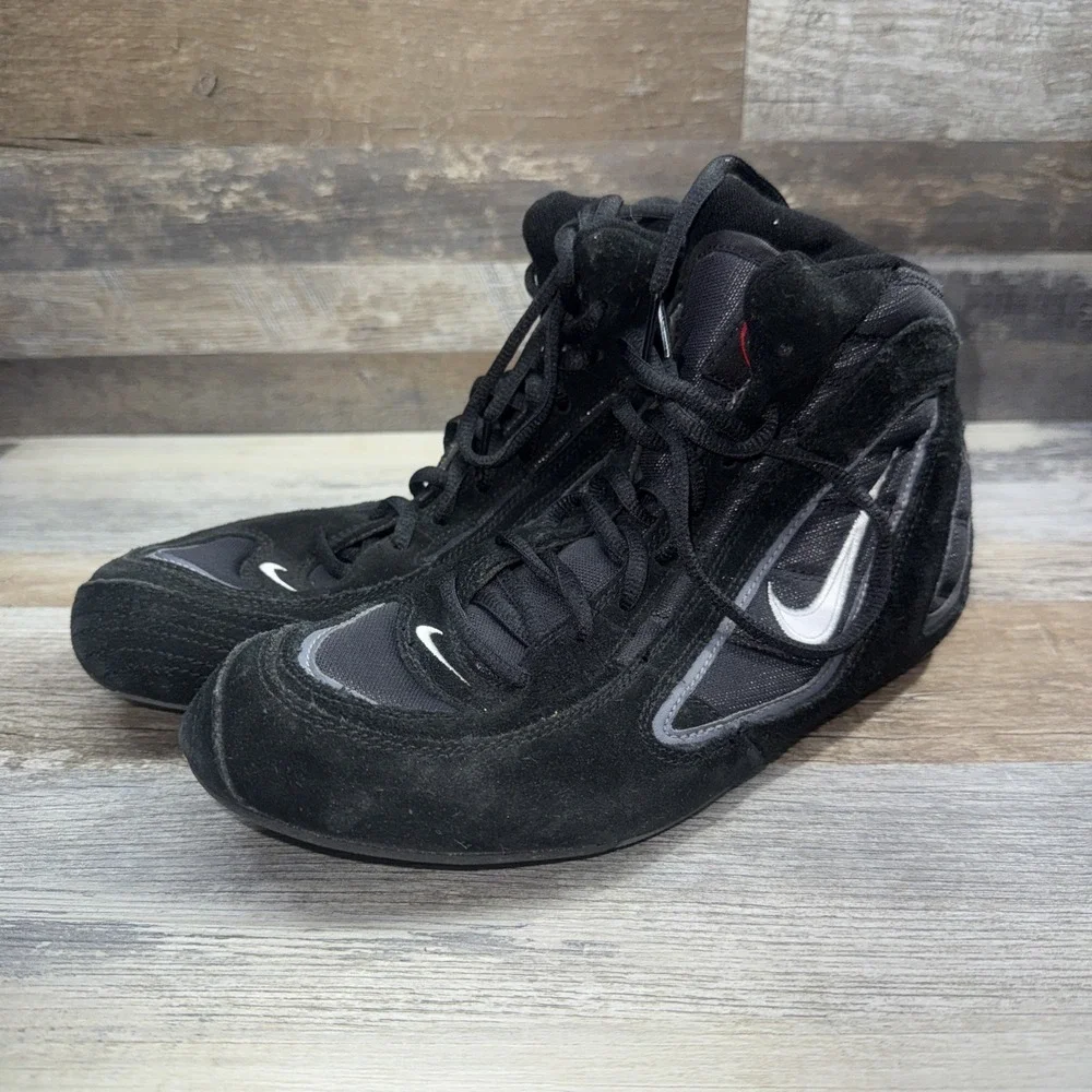 Vintage Rare Nike SpeedSweep Black Mens Size 7.5 Wrestling Lace Shoes 304271-011